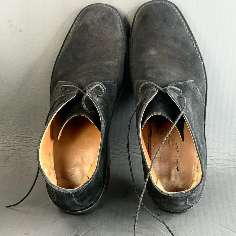 Salvatore Ferragamo black suede chukka boot shoes men’s size 12